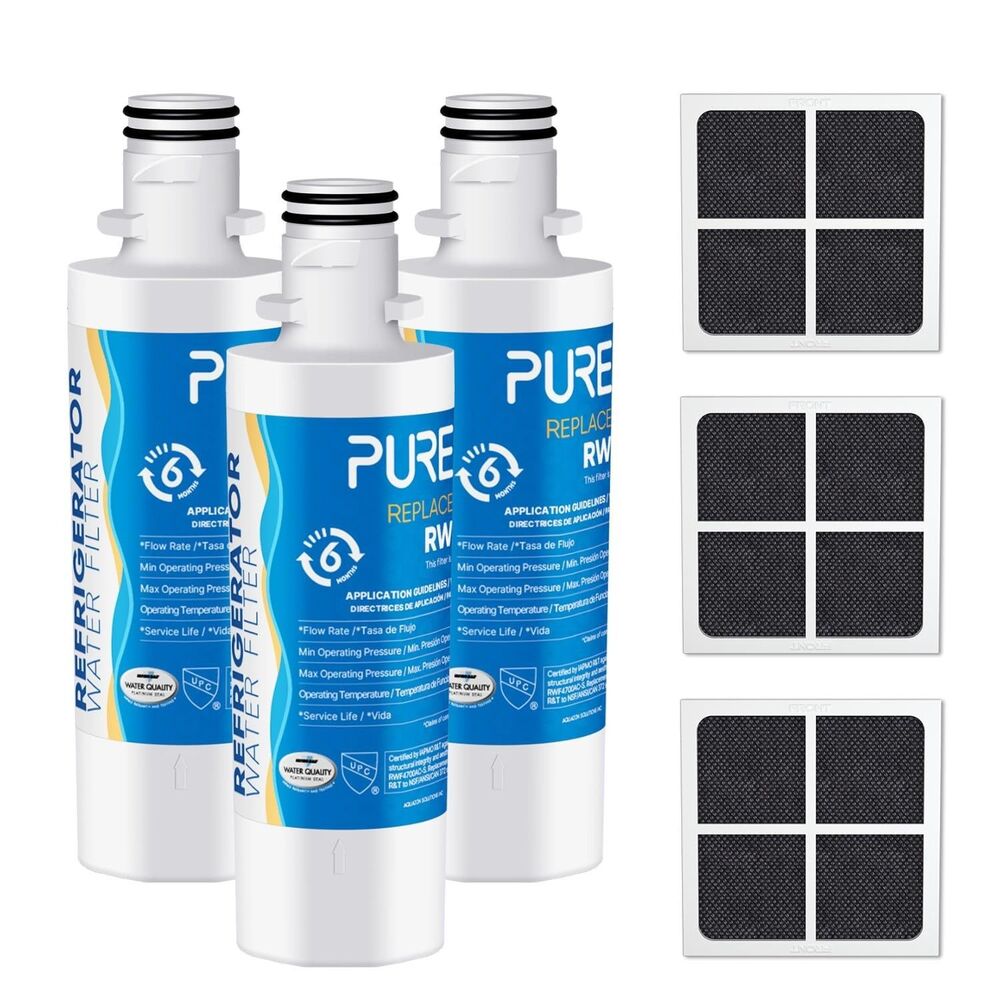 3-Pack PUREPLUS ADQ747935 Replacement for LG LT1000P LT1000 Water and Air Filter
